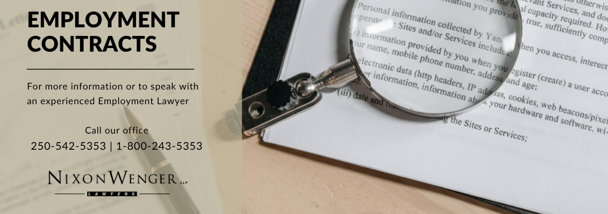 For more information or to speak with an experienced Employment Lawyer call Nixon Wenger today